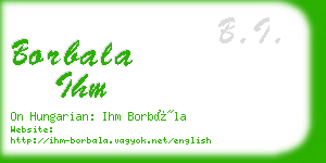 borbala ihm business card